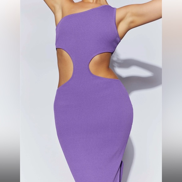 Purple cutout MESHKI dress - Picture 2 of 6